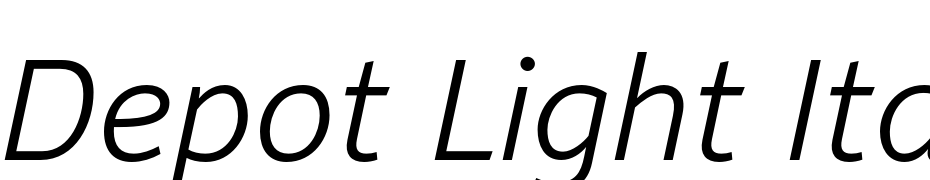 Depot Light Italic cкачати шрифт безкоштовно